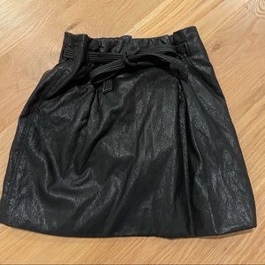 Free People high waisted faux leather mini skirt size 4